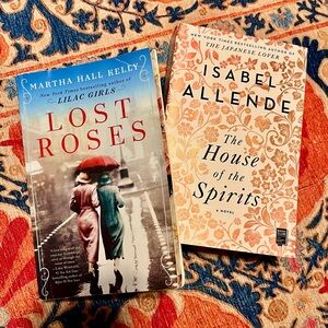 Lost Roses and The House of the Spirits Allende and hall Kelly soft cover books